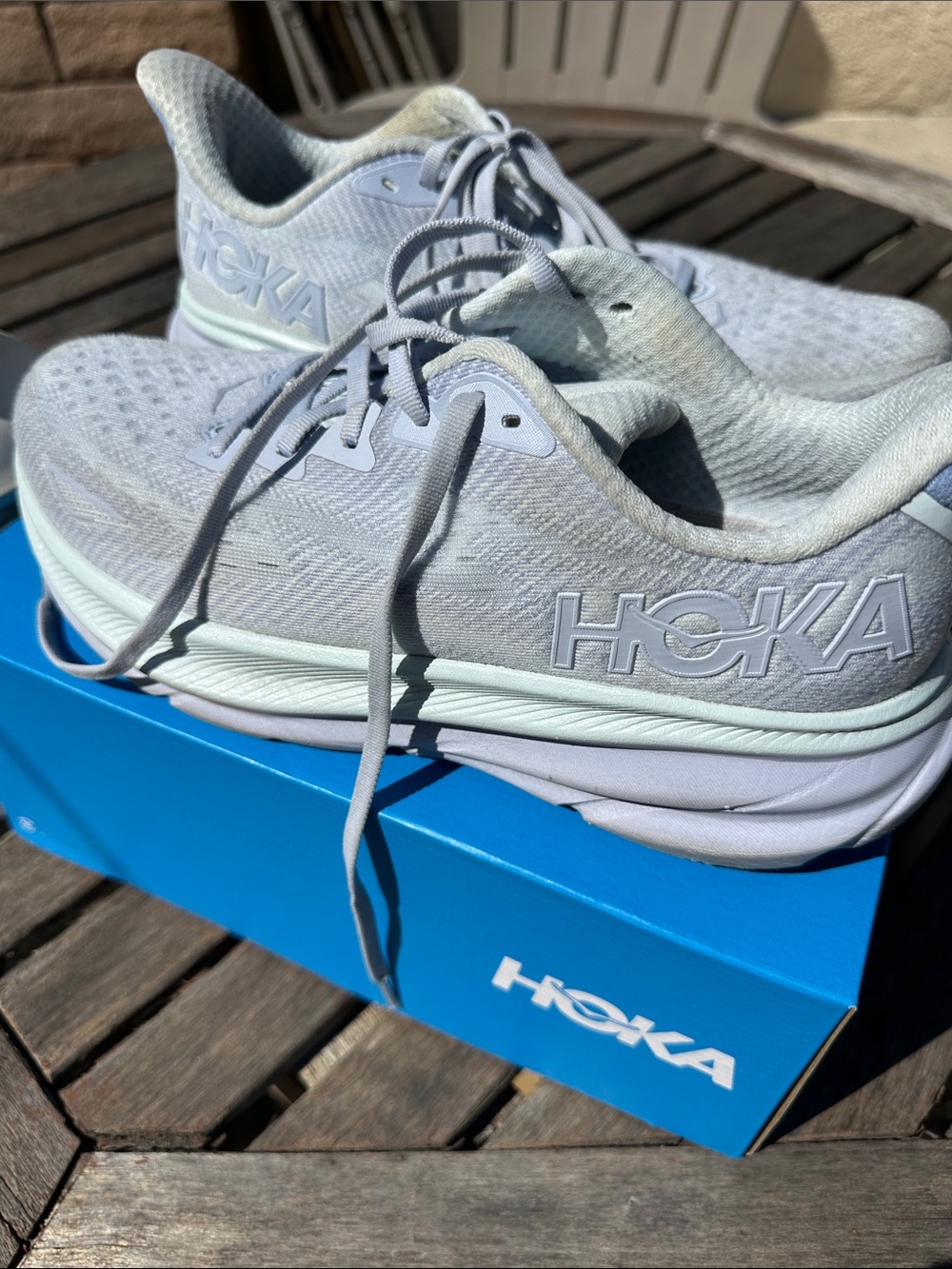 Hoka Women's Light lavender Athletic Running Sneakers Clifton 9B